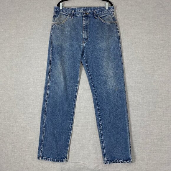 Rustler Jeans Regular Fit Straight Leg Mens 36 X 32 100% Cotton Blue Jeans - Picture 1 of 11